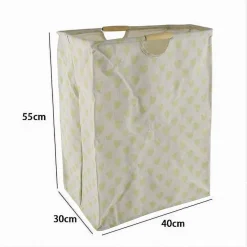 CESTO PORTA BIANCHERIA CUORI GIALLI CONTENITORE PANNI SPORCHI RICHIUDIBILE 10620