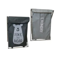 CESTO PORTA BIANCHERIA IN TESSUTO BAGNO LAVANDERIA PORTA PIEGHEVOLE 65 X 39 X 31 CM