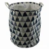 CESTO PORTA BIANCHERIA VESTITI SPORCHI PIEGHEVOLE MOTIVO TRIANGOLI 40X50CM 10477