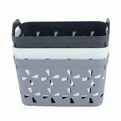 CESTO PORTA OGGETTI CESTINO PORTA TUTTO CON MANIGLIE 26X17X17 CM ASSORTITI 10725