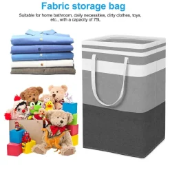 CESTO PORTABIANCHERIA LAVANDERIA PIEGHEVOLE CON MANICI AUTOPORTANTE PER VESTITI BAGNO