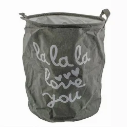 CESTO PORTABIANCHERIA PIEGHEVOLE SCRITTA ORGANIZER VESTITI SPORCHI 35X45CM 10472