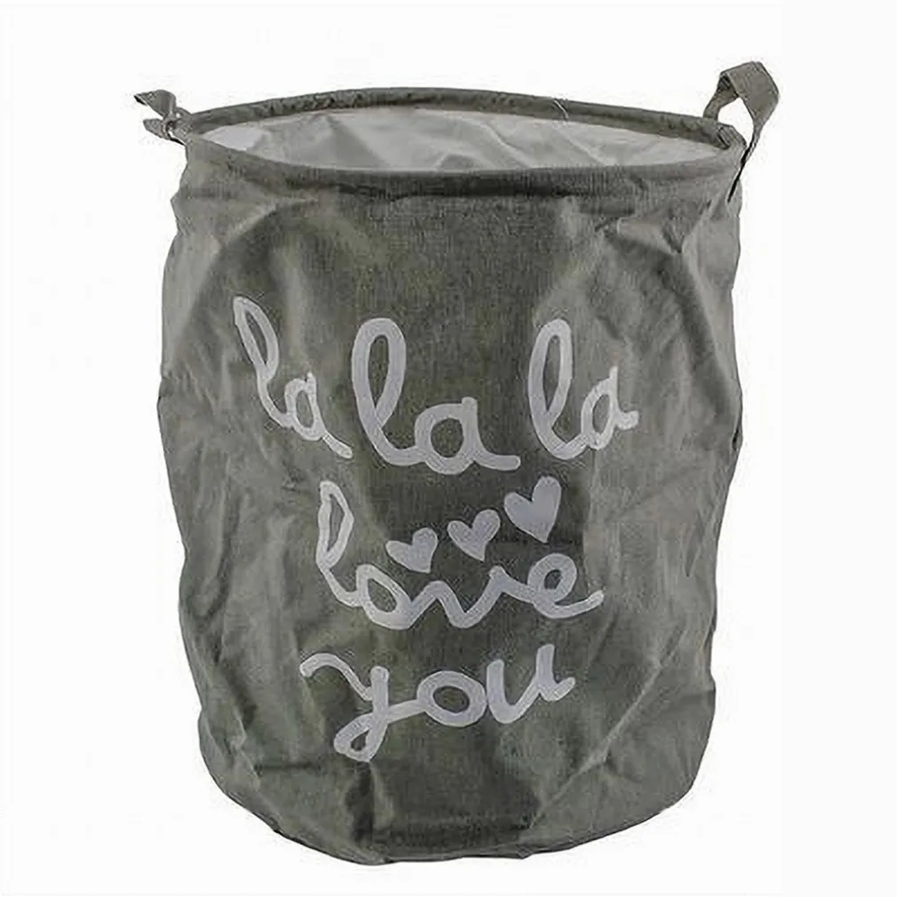 CESTO PORTABIANCHERIA PIEGHEVOLE SCRITTA ORGANIZER VESTITI SPORCHI 35X45CM 10472