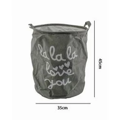 CESTO PORTABIANCHERIA PIEGHEVOLE SCRITTA ORGANIZER VESTITI SPORCHI 35X45CM 10472
