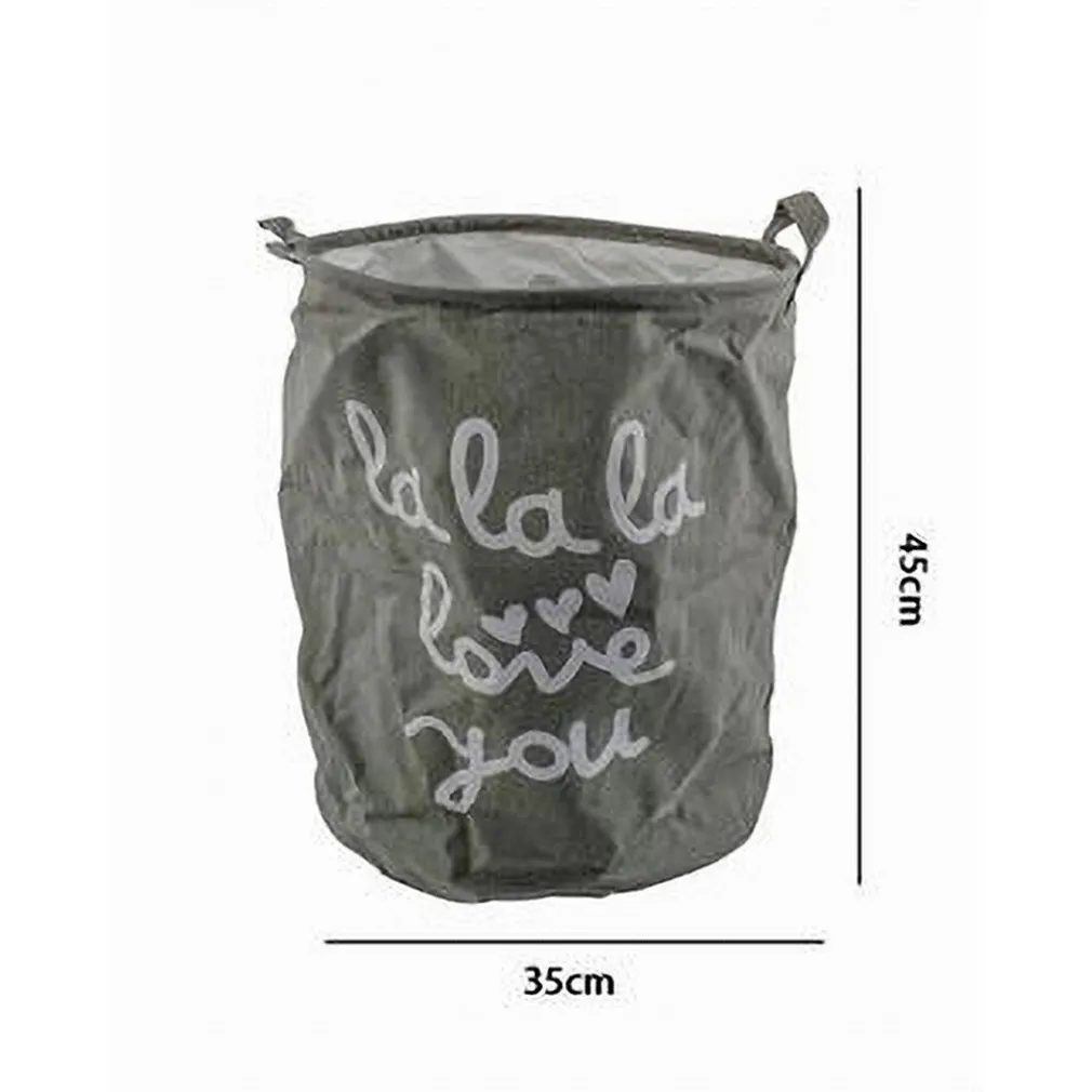 CESTO PORTABIANCHERIA PIEGHEVOLE SCRITTA ORGANIZER VESTITI SPORCHI 35X45CM 10472