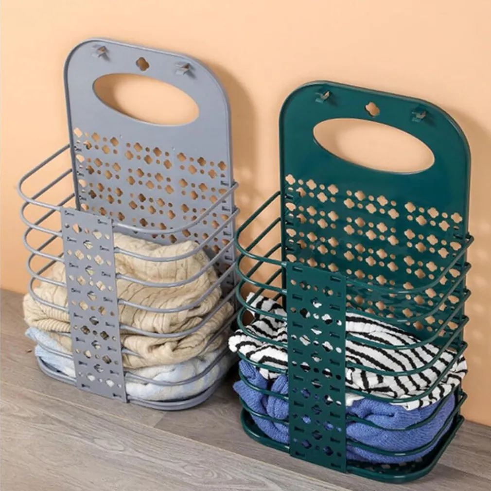 CESTO PORTABIANCHERIA PIEGHEVOLE CON MANICO CESTA PER CAMERA SOGGIORNO BAGNO VIAGGIO
