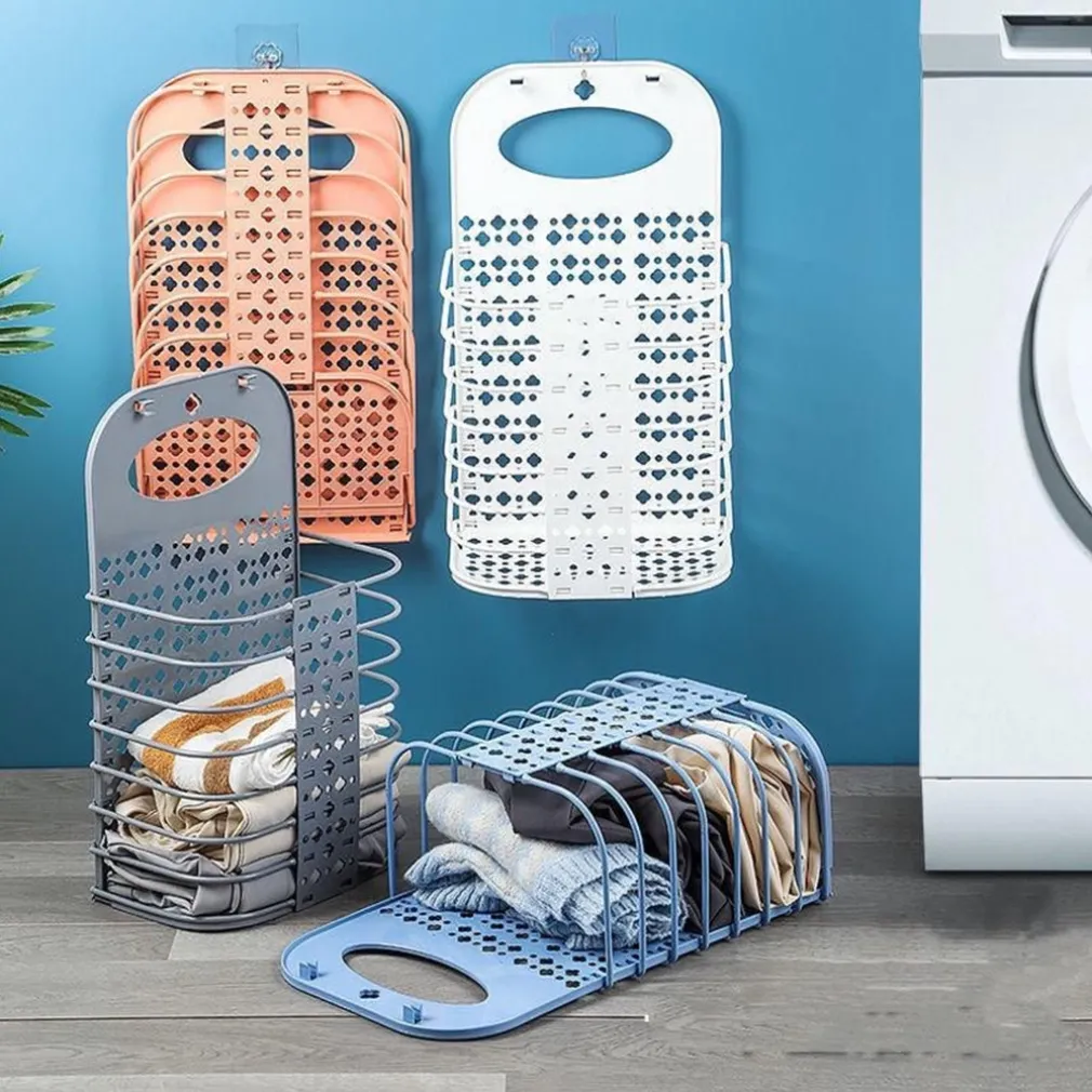 CESTO PORTABIANCHERIA PIEGHEVOLE CON MANICO CESTA PER CAMERA SOGGIORNO BAGNO VIAGGIO