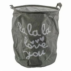 CESTO PORTABIANCHERIA PIEGHEVOLE SCRITTA ORGANIZER VESTITI SPORCHI 40X50CM 10473