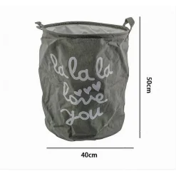 CESTO PORTABIANCHERIA PIEGHEVOLE SCRITTA ORGANIZER VESTITI SPORCHI 40X50CM 10473