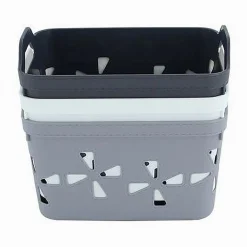 CESTO PORTAOGGETTI CESTINO PORTA TUTTO CON MANIGLIE 21X15X14CM ASSORTITI 10724