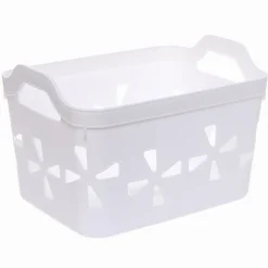 CESTO PORTAOGGETTI CESTINO PORTA TUTTO CON MANIGLIE 21X15X14CM ASSORTITI 10724