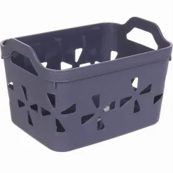 CESTO PORTAOGGETTI CESTINO PORTA TUTTO CON MANIGLIE 21X15X14CM ASSORTITI 10724