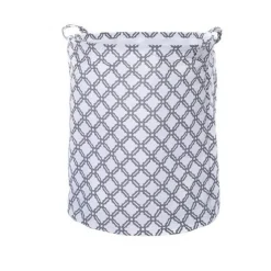 CESTO SACCO PORTA BIANCHERIA PORTABIANCHERIA IN TESSUTO FANTASIA GRIGIA 79212