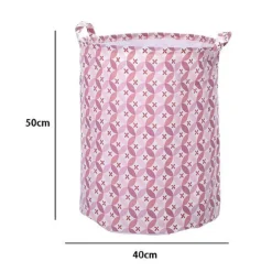 CESTO SACCO PORTA BIANCHERIA PORTABIANCHERIA IN TESSUTO SALVASPAZIO ROSA 79211