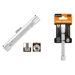 CHIAVE A BUSSOLA TUBO ESAGONALE DA 105 MM DOPPIE BOCCHE ESAGONALI 6-7 MM 97547