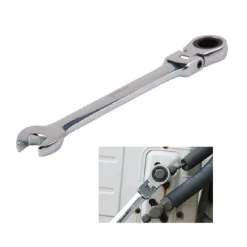 CHIAVE A CRICCHETTO COMBINATA 12MM TESTA PIEGHEVOLE CROMO VANADIO UTENSILE 91734