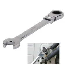 CHIAVE A CRICCHETTO COMBINATA 18MM TESTA PIEGHEVOLE CROMO VANADIO UTENSILE 91739