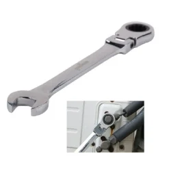 CHIAVE A CRICCHETTO COMBINATA 23MM TESTA PIEGHEVOLE CROMO VANADIO UTENSILE 91744