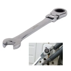 CHIAVE A CRICCHETTO COMBINATA 21MM TESTA PIEGHEVOLE CROMO VANADIO UTENSILE 91742