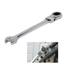 CHIAVE A CRICCHETTO COMBINATA 8 MM TESTA PIEGHEVOLE CROMO VANADIO UTENSILE 91730