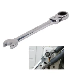 CHIAVE A CRICCHETTO COMBINATA 13MM TESTA PIEGHEVOLE CROMO VANADIO UTENSILE 91735