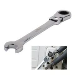 CHIAVE A CRICCHETTO COMBINATA 19MM TESTA PIEGHEVOLE CROMO VANADIO UTENSILE 91740