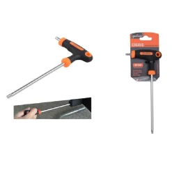 CHIAVE BRUGOLA T TRAPEZOIDALE PUNTA STELLA T30X150MM IMPUGNATURA ERGONOMICA 91806