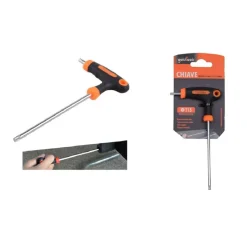 CHIAVE BRUGOLA T TRAPEZOIDALE PUNTA STELLA T15X100MM IMPUGNATURA ERGONOMICA 91803