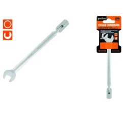 CHIAVE COMBINATA 9 MM FISSA E A BUSSOLA POLIGONALE CON SNODO CROMO VANADIO 97557