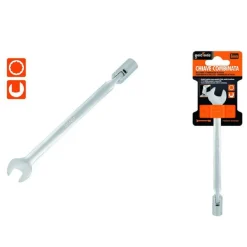 CHIAVE COMBINATA 8 MM FISSA E A BUSSOLA POLIGONALE CON SNODO CROMO VANADIO 97556