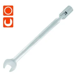 CHIAVE COMBINATA 8 MM FISSA E A BUSSOLA POLIGONALE CON SNODO CROMO VANADIO 97556