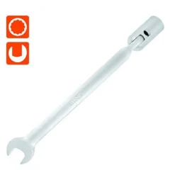 CHIAVE COMBINATA 13MM FISSA E A BUSSOLA POLIGONALE CON SNODO CROMO VANADIO 97561