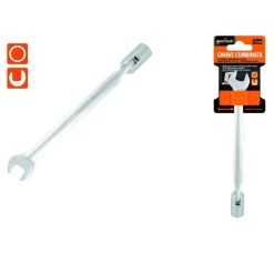 CHIAVE COMBINATA 11MM FISSA E A BUSSOLA POLIGONALE CON SNODO CROMO VANADIO 97559