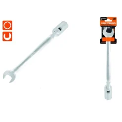 CHIAVE COMBINATA 18MM FISSA E A BUSSOLA POLIGONALE CON SNODO CROMO VANADIO 97566