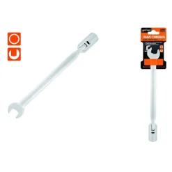 CHIAVE COMBINATA 15MM FISSA E A BUSSOLA POLIGONALE CON SNODO CROMO VANADIO 97563