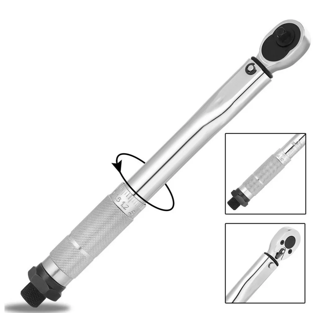 CHIAVE DINAMOMETRICA CRICCHETTO 1/4'' 5-25 Nm SERRAGGIO REVERSIBILE 270mm