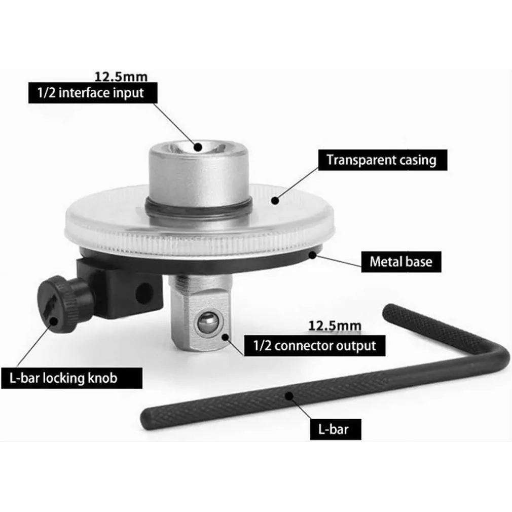 CHIAVE DINAMOMETRICA REGOLABILE A 360° GRADI ATTACCO DA 1/2" MANOMETRO ANGOLARE