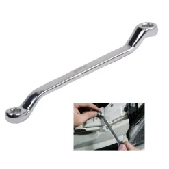 CHIAVE FISSA POLIGONALE DOPPIA TESTA CURVA 21-23MM ANELLO A STELLA CROMATA 91698