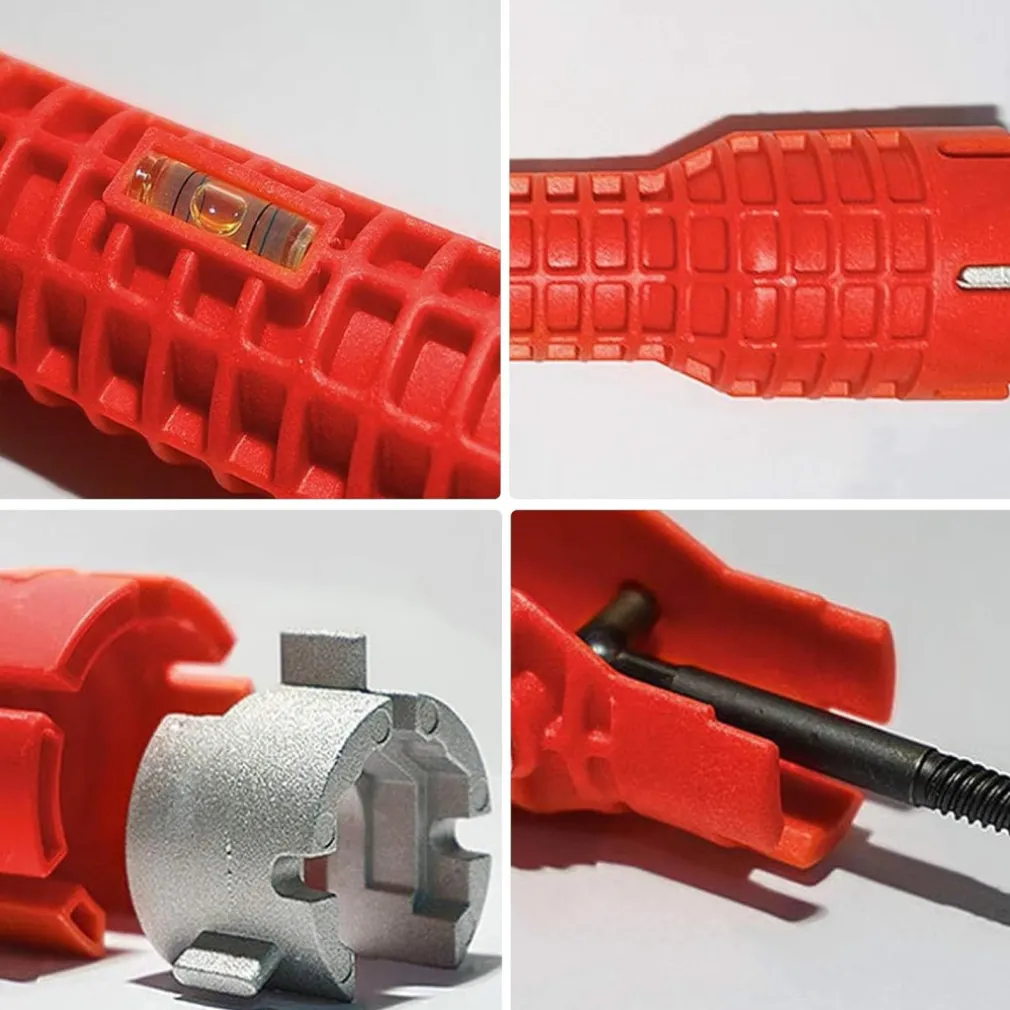 CHIAVE MULTIFUNZIONE A BUSSOLA PER INSTALLAZIONE RUBINETTI TUBO BAGNO IDRAULICO