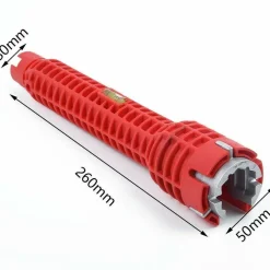 CHIAVE MULTIUSO MULTIFUNZIONE PER RACCORDI RUBINETTI UTILIZZO IN SPAZI STRETTI
