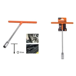 CHIAVE POLIGONALE IMPUGNATURA TIPO A T DA 16 MM CON BUSSOLA ESAGONALE CR-V 91612