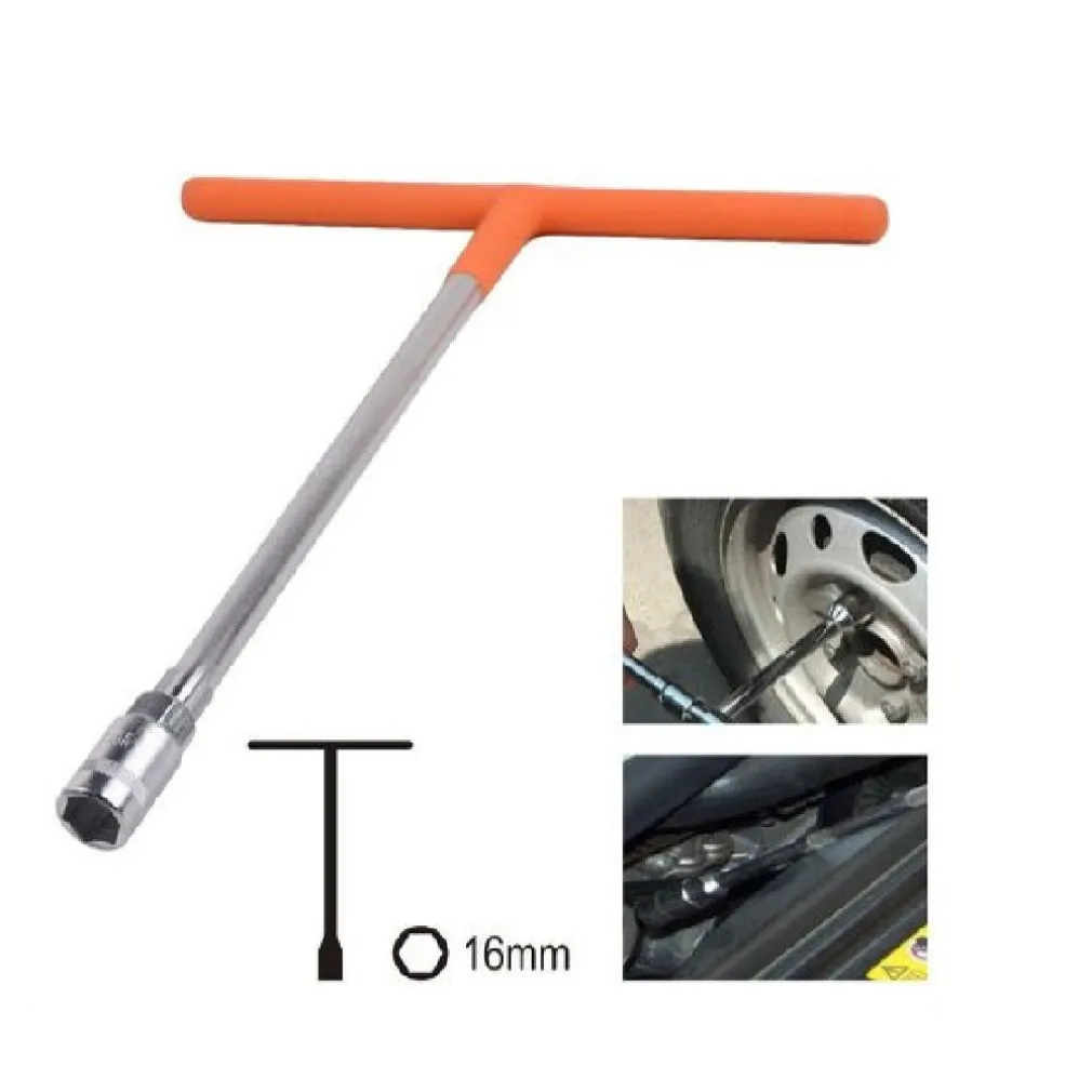 CHIAVE POLIGONALE IMPUGNATURA TIPO A T DA 16 MM CON BUSSOLA ESAGONALE CR-V 91612