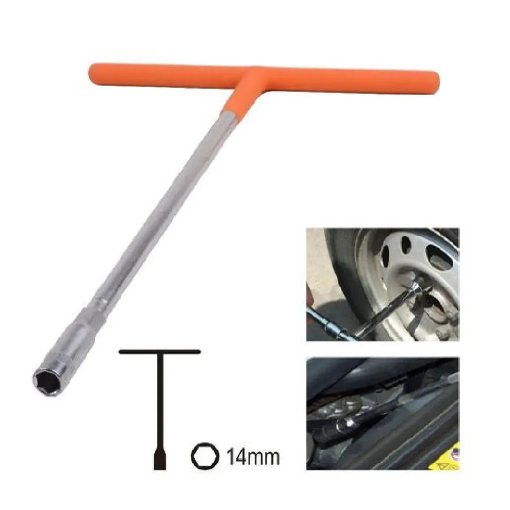 CHIAVE POLIGONALE IMPUGNATURA TIPO A T DA 14 MM CON BUSSOLA ESAGONALE CR-V 91610