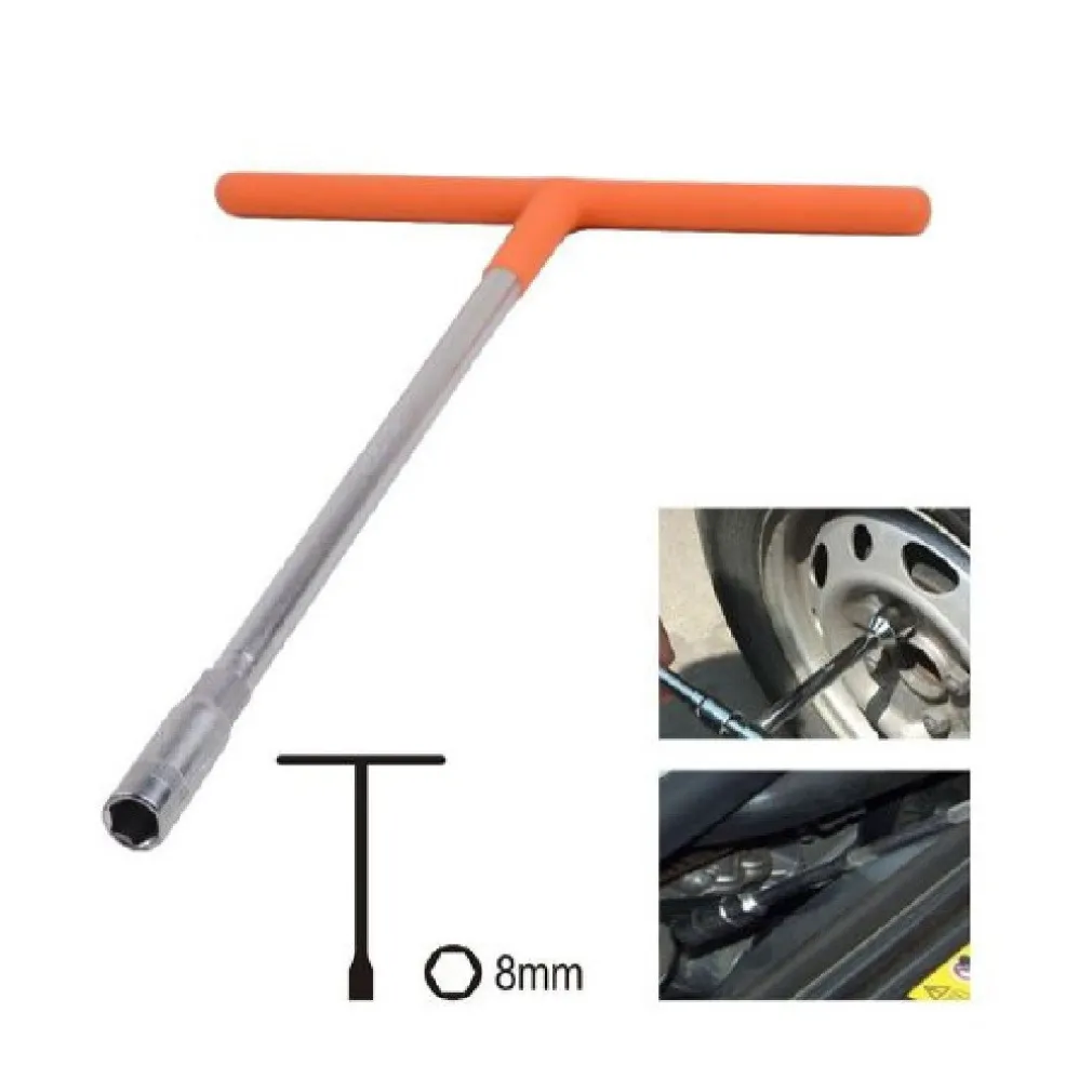 CHIAVE POLIGONALE IMPUGNATURA TIPO A T DA 8 MM CON BUSSOLA ESAGONALE CR-V 91604