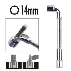 CHIAVE TIPO L BUSSOLA 14MM BOCCA ESAGONALE CROMO VANADIO ACCIAIO 91622 FERRAMENTA