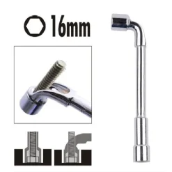 CHIAVE TIPO L BUSSOLA 16MM BOCCA ESAGONALE CROMO VANADIO ACCIAIO 91624 FERRAMENTA