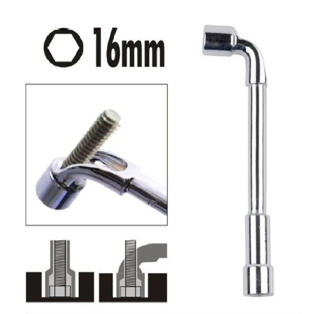 CHIAVE TIPO L BUSSOLA 16MM BOCCA ESAGONALE CROMO VANADIO ACCIAIO 91624 FERRAMENTA