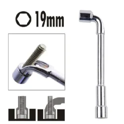 CHIAVE TIPO L BUSSOLA 19MM BOCCA ESAGONALE CROMO VANADIO ACCIAIO 91627 FERRAMENTA