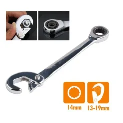 CHIAVE UNIVERSALE 13-19MM CRICCHETTO A TESTA POLIGONALE ANELLO 14MM PINZA 91747