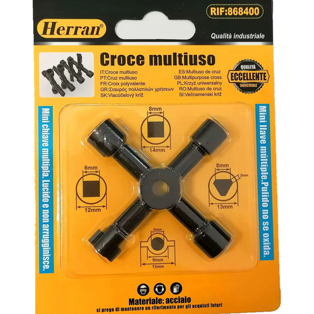 CHIAVE UNIVERSALE MULTIUSO PER APERTURA CONTATORI CASSETTE ELETTRICE ACQUA GAS